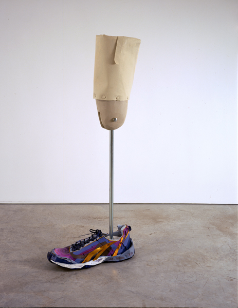 New Shoe RYAN JOHNSON Work Aluminum, MDF, brass, canvas, acrylic paint