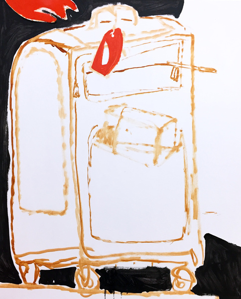 Suitcase ryan syrell paintings 2016-2018 oil on canvas
