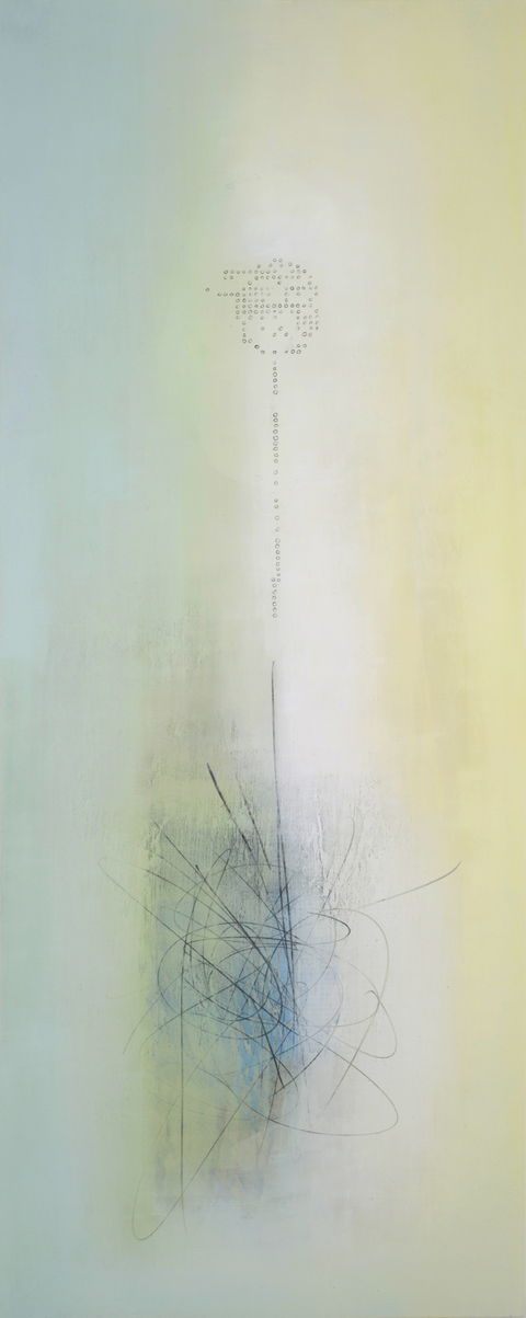 Coded More Paintings Oil, cold wax, mixed on panel