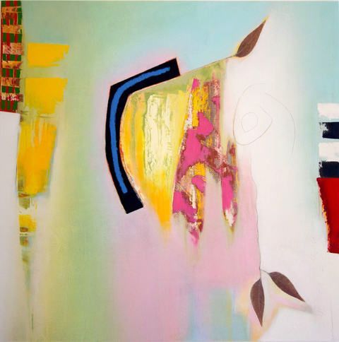 Meeting and Passing More Paintings Oil, wax, mixed on panel