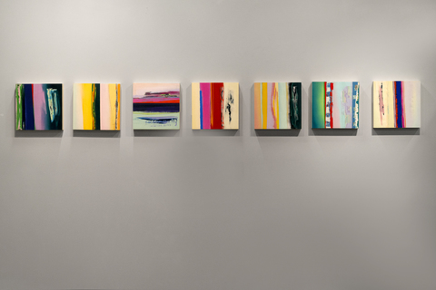Grouping of Colorplay in Gallery ColorPlay 2016 Oil, cold wax on panel
