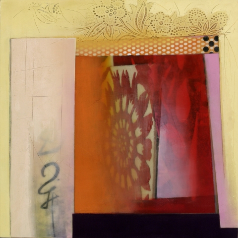 Go Round More Paintings oil, wax, collage on Panel