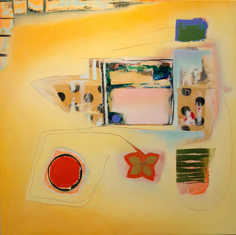 Easy to Grow More Paintings Oil, wax, collage on panel