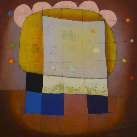Blossom More Paintings Oil, wax on burlap on panel