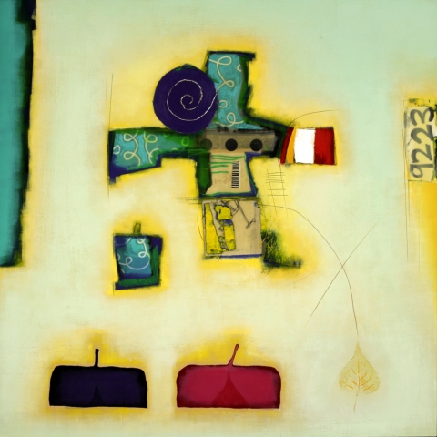 Sweet Sixteen More Paintings Oil, wax, collage on panel