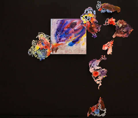 Concerto of the Cosmos Concerto of the Cosmos Water Color/Ink/Acrylic on Wood Panel/Paper