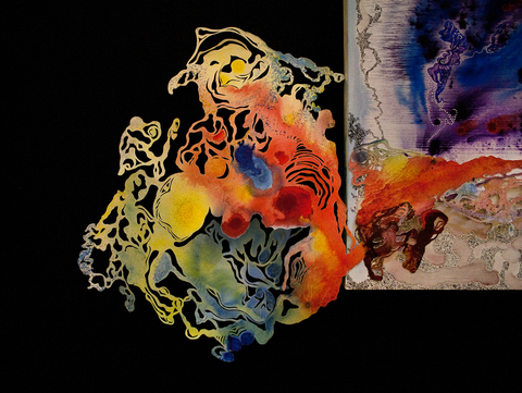 Concerto of the Cosmos (installation detail) Concerto of the Cosmos Water Color/Ink/Acrylic on Wood Panel/Paper