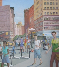 Sam Thurston 14th Street painting and studies o/c