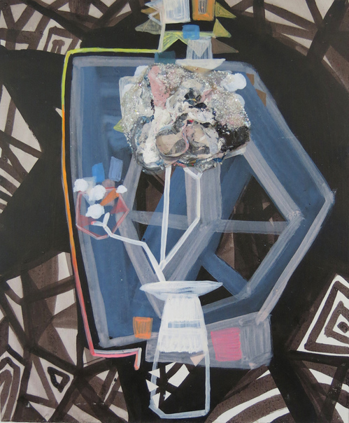 Crooked Window Sarah Bedford Recent Work Acrylic, casein and shell on MDF