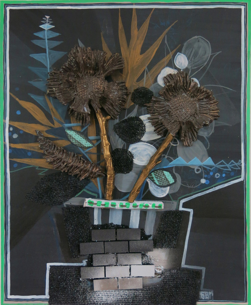 Stone Flowers Sarah Bedford Recent Work Acrylic, Casein, Ceramic and mixed media on panel