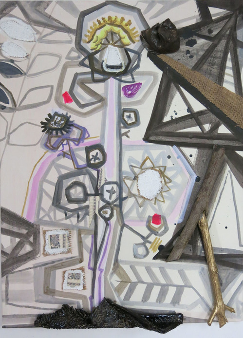 Tickseed Sarah Bedford Recent Work Acrylic, Flashe, Ceramic and mixed media on panel