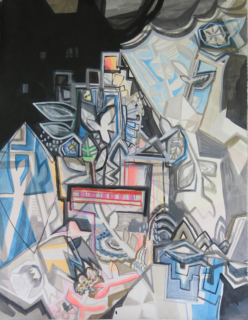 Into The Night Sarah Bedford Recent Work Acrylic, flashe, pastel and gouache on paper