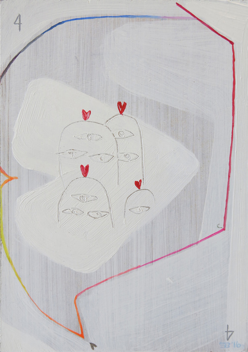 "4" Sarah Bedford Recent Work Acrylic on Panel