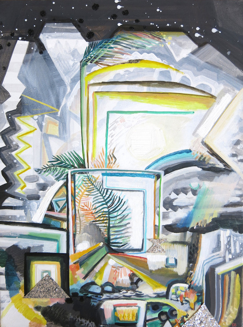 The Island Sarah Bedford Recent Work Acrylic, oil and collage on linen