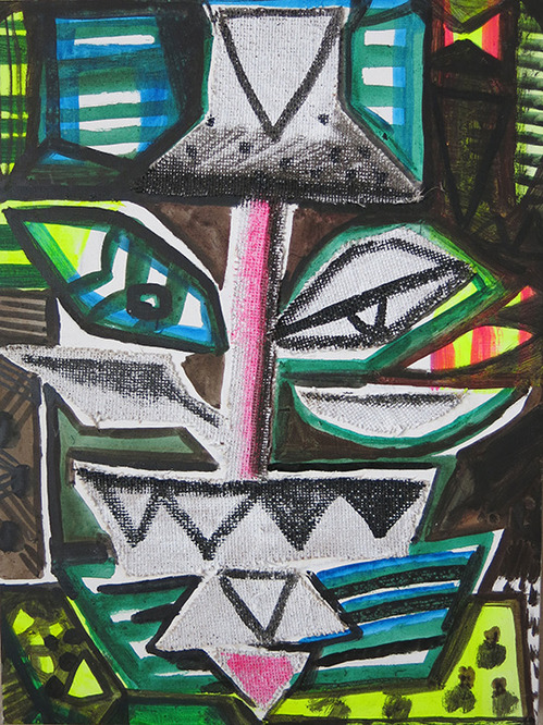 DEVO Sarah Bedford Recent Work Acrylic and burlap on panel