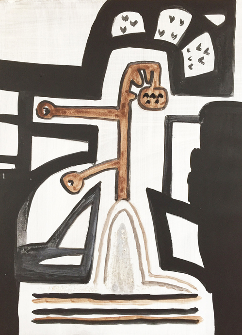 Fiddlehead Sarah Bedford Recent Work Acrylic and mica on linen