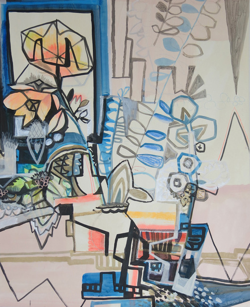 Planted Pot Sarah Bedford Recent Work Gouache, pastel and acrylic on paper