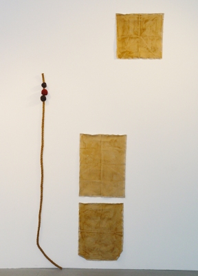 Sarah McDougald Kohn 2006 & Older Rope, glue, sand, paper, chalk, dirt, paper & canvas