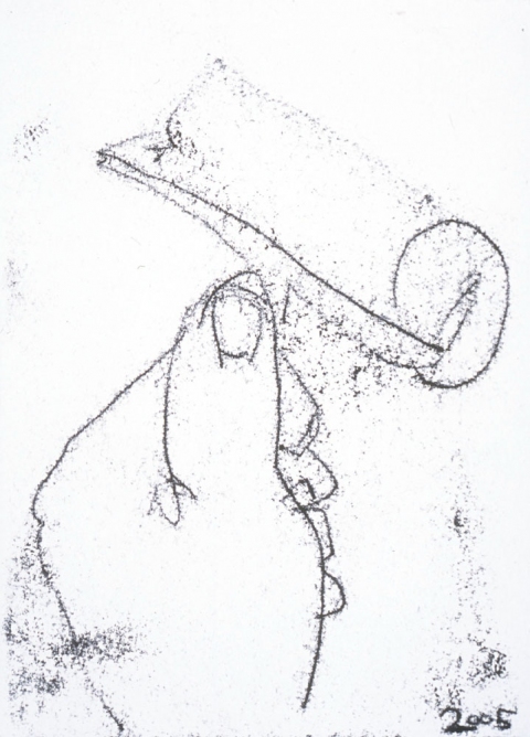 Hand Roller Monoprints Trace monotype