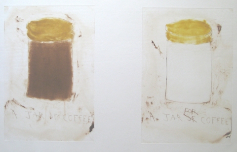 A Jar of Coffee Monoprints Monoprint
