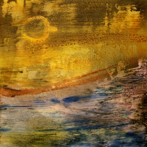 Omega Point. free from the limitations of space (nonlocality) and time (atemporality). Irreversible. Evolution 3 acrylic/oil/spray on panel