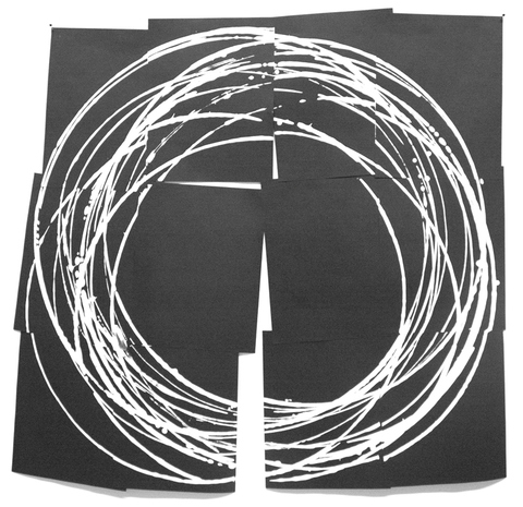 Holding Space Sera Mac PRESENT Black paper, enamel