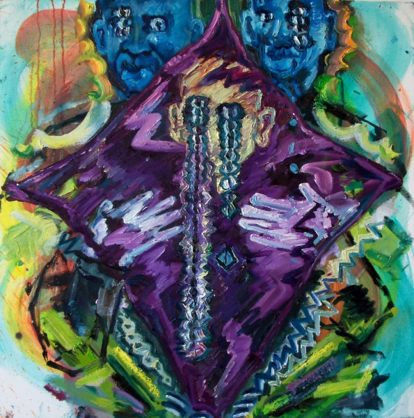 Marshall Applewhite - Portrait, (Heaven's Gate) Shanna Waddell Cult Oil on Canvas