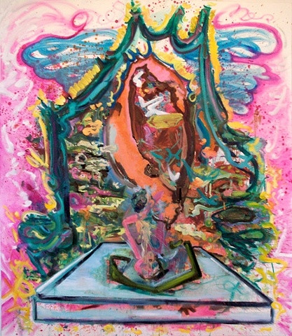 Martial Bed Shanna Waddell Misshapen Choas oil on canvas