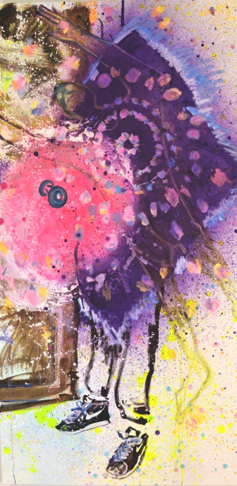 Soul leaving space of Bo, (Heaven's Gate) Shanna Waddell Cult oil and acrylic on canvas
