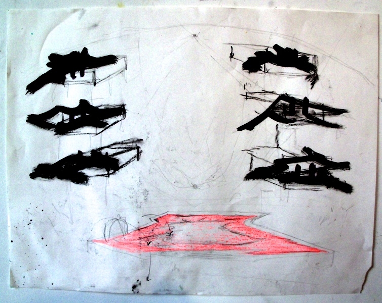 Untitled (Heaven's Gate) Shanna Waddell Cult pencil and paint on paper