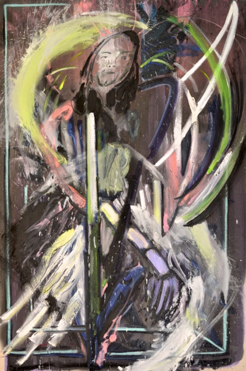 Kurt Donald Cobain, (Kurt Cobain) Shanna Waddell He, Kurt Cobain oil on canvas