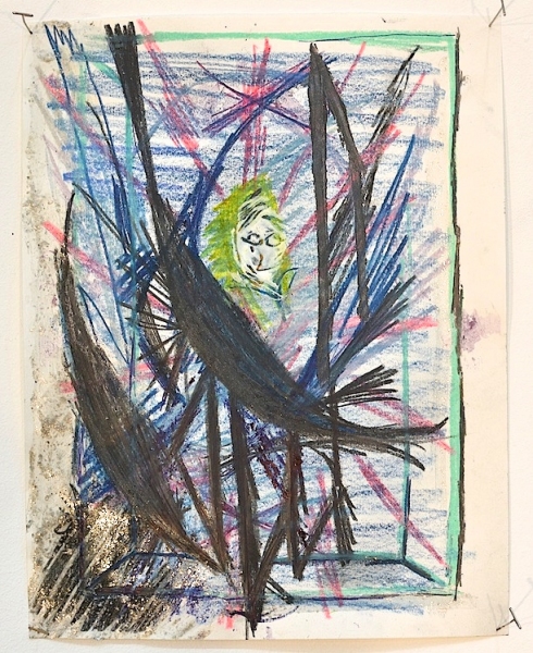Untitled (Satan) Shanna Waddell He, Satan colored pencil, glitter, on paper