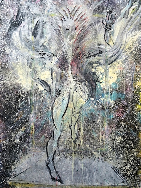 Untitled (Satan) Shanna Waddell He, Satan Oil and Spray Paint on Canvas