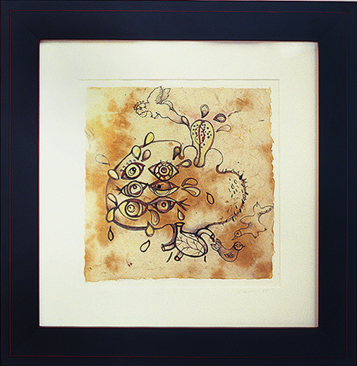 Cry Baby Shawn Turung Archive monotype print with ink