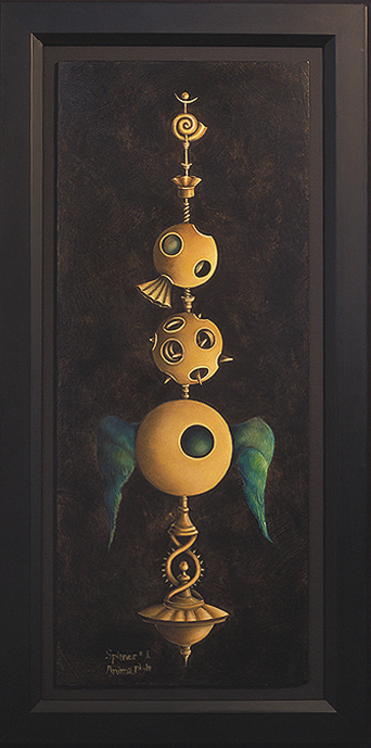 Spinner no. 1 Shawn Turung Archive II oil on encaustic surface on board