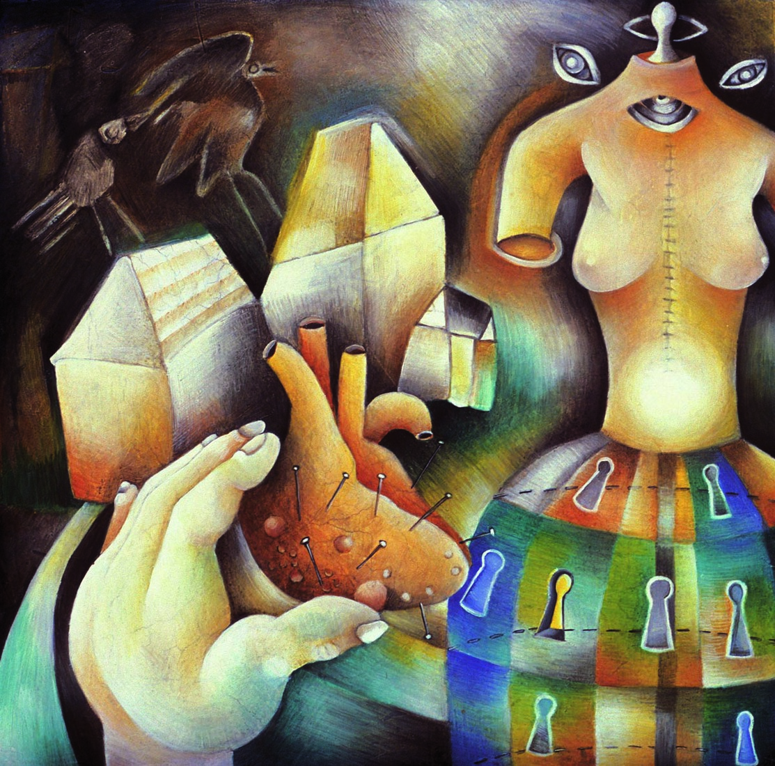 Voo-doo Heart Shawn Turung Archive II oil on canvas
