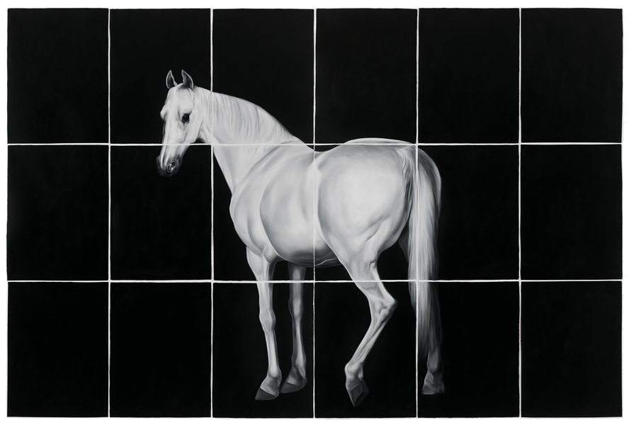 White Horse (after Grant and Stubbs) Shelley Reed Paintings oil on paper