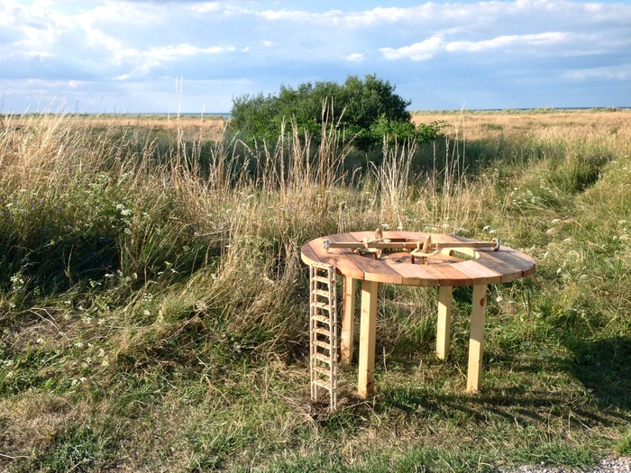 Jo's ox-drawn kneading installation, on the site that previously housed an 18th century mill. Anna Lise Jensen 2013