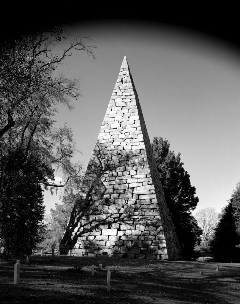 Hollywood Cemetery Civil War Monument, Richmond, Virginia U.S. Civil War Sites II B&W Film 2001