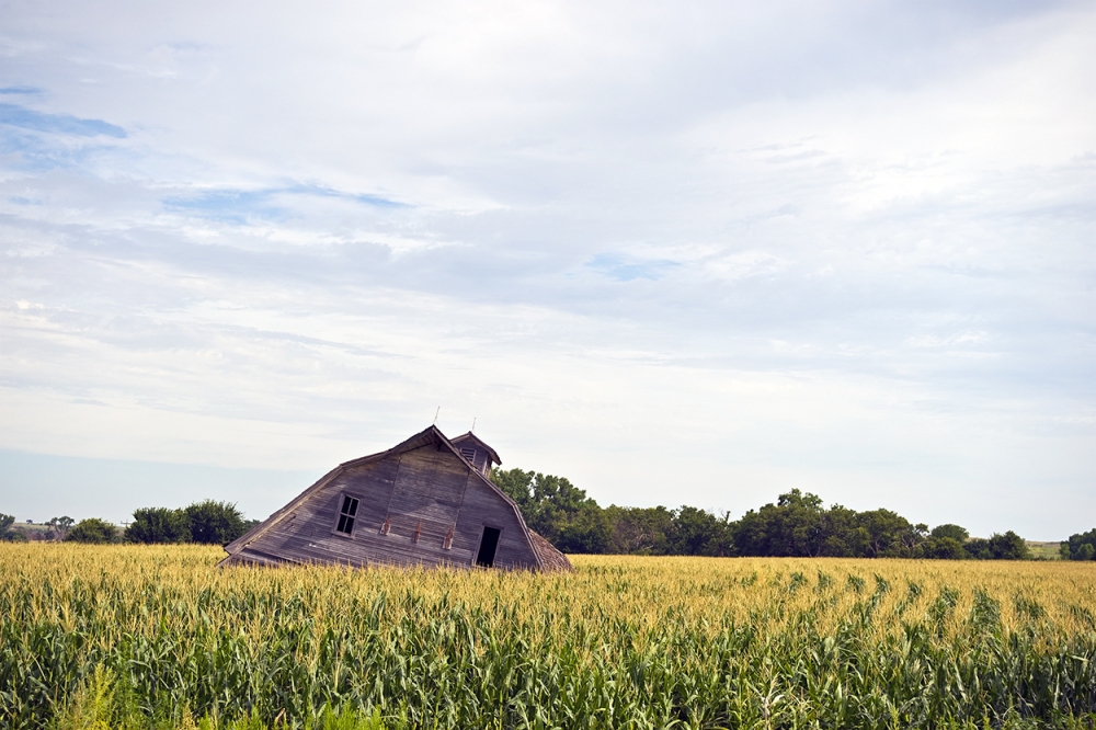 Drowning Barn, Kansas America by Auto