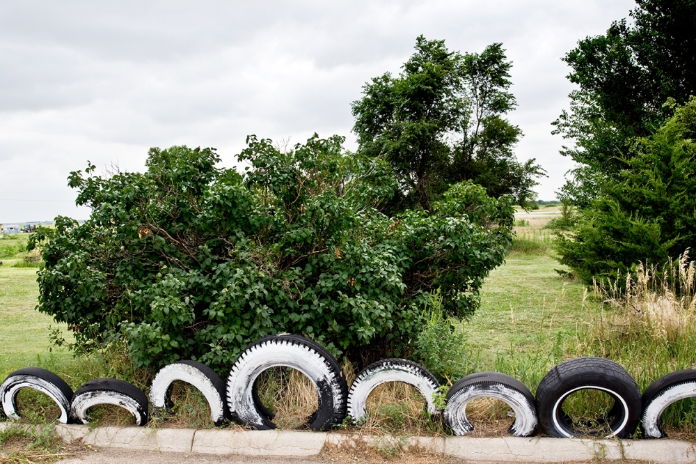 Decorative Tires, Nicodemus, Kansas America by Auto