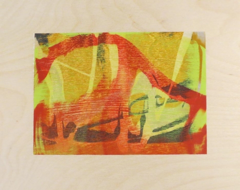 Otherside (Babe's Boat) small paintings Gouache and wax on wood