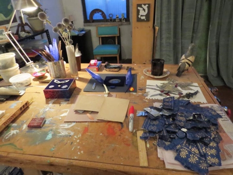 Woodward Ave. Studio, Ridgewood Queens assemblages