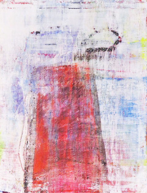 The Emperor small paintings Gouache, oil stick and wax on wood
