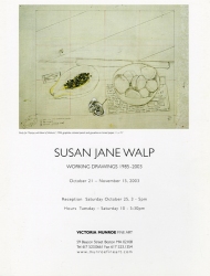 Susan Jane Walp Catalogues 11 x 8 1/2"; fold-out triptych; 6 pp; 12 color ill.