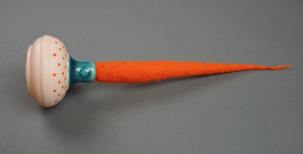 orange toy tool Toyls (toys and tools) ceramic and wool