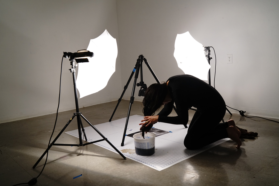 Erase/Hair&Coffee, Live Performance (Still), 2017. TARRAH KRAJNAK Ansel