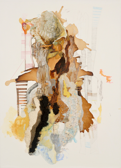 Splitting Apart Paintings on Paper and Linen 2013 - 2001 Flashe paint, resin, photographs,color pencil, paper mache, coffee, ink, acyrlic,gesso, on BFK paper on stretched jute