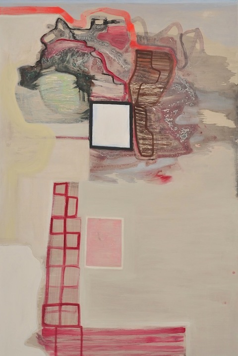 The Palette of Boucher Current Paintings Diatomaceous earth, gesso, Flashe paint, acrylic, ink on wood panel