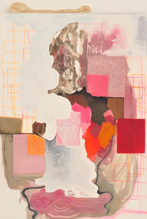 Thinking About You Paintings on Paper and Linen 2013 - 2001 Flashe paint, resin, paper mache, ink, marker, gesso on BFK paper on stretched linen
